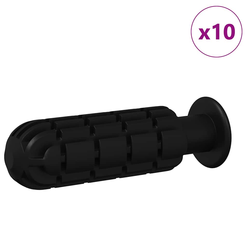 Tichfußballgriff 10 Pc Chwarz 2,8 X 2,8 X 9,3 Cm Pp