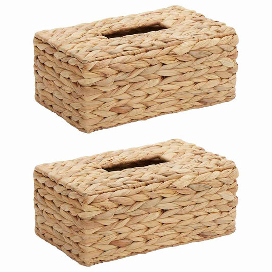 Taschentuchboxdeckel 2 Pcs Wasserhyazinthe 27,5 X 16,5 X 14 Cm