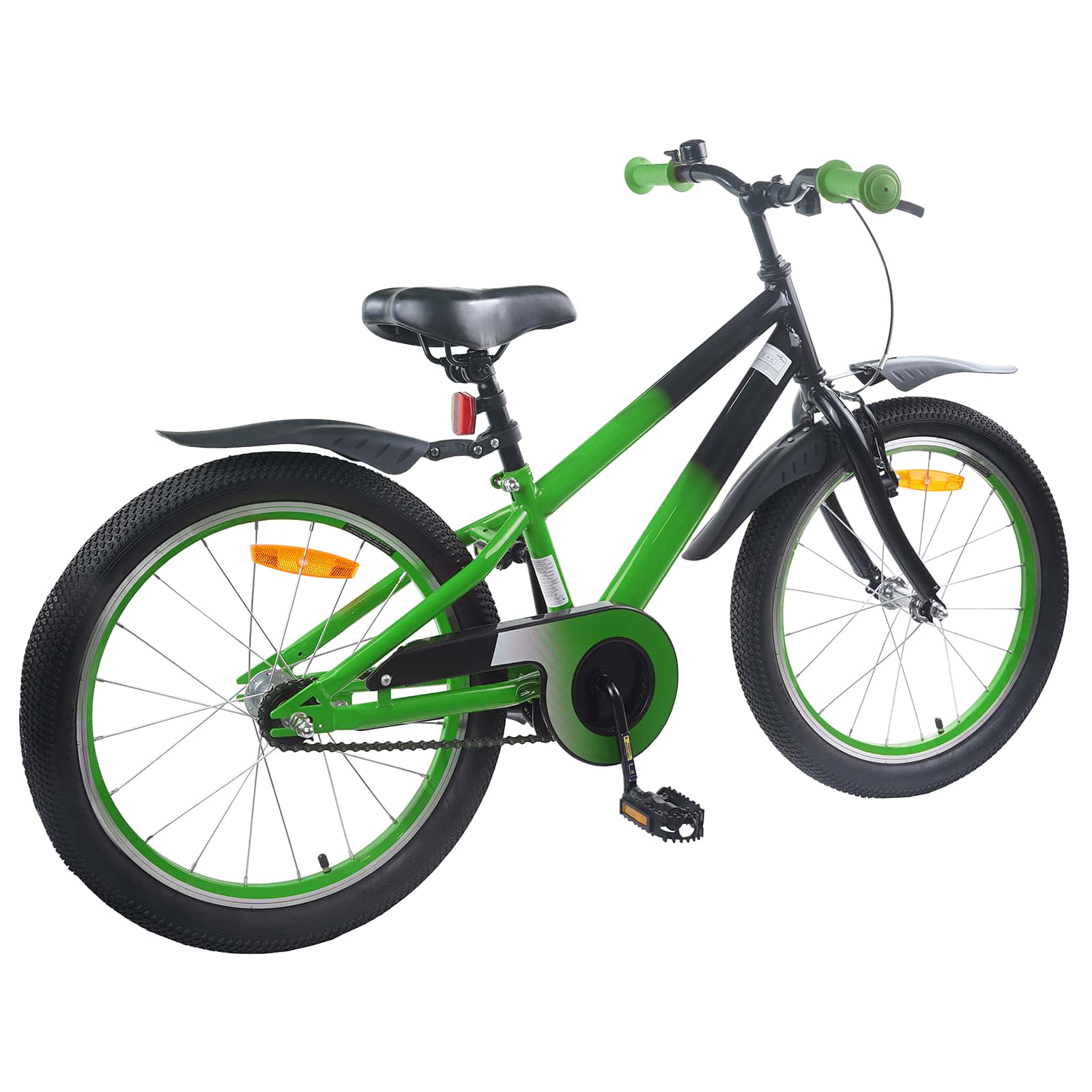 Kinderfahrrad Für 6-11 Jahre Alt Grün Schwarz