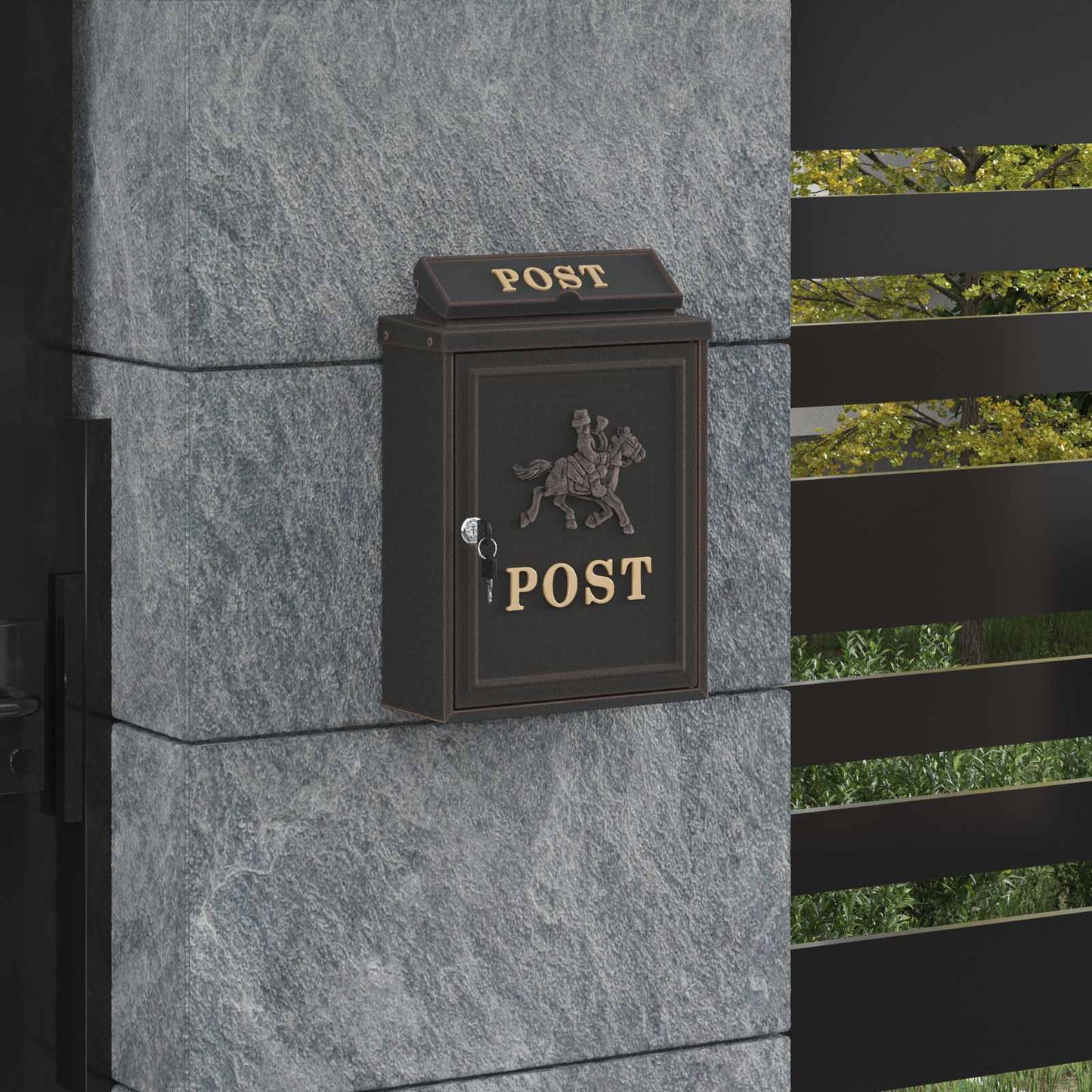Wandmontierter Briefkasten Mit Speicher 29 X 13 X 41 Cm
