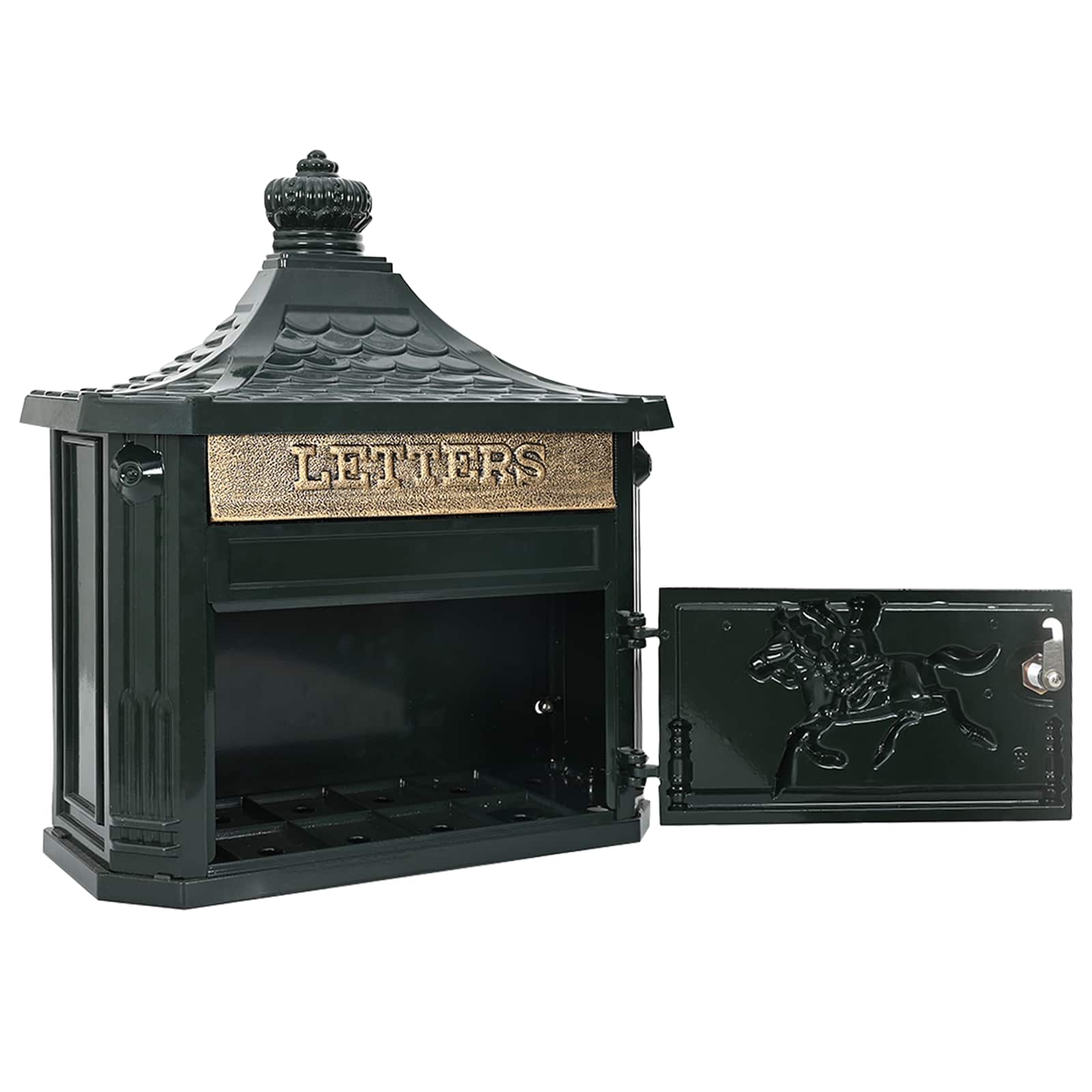Wandmontierter Briefkasten 40,5 X 16 X 45 Cm Gussaluminium