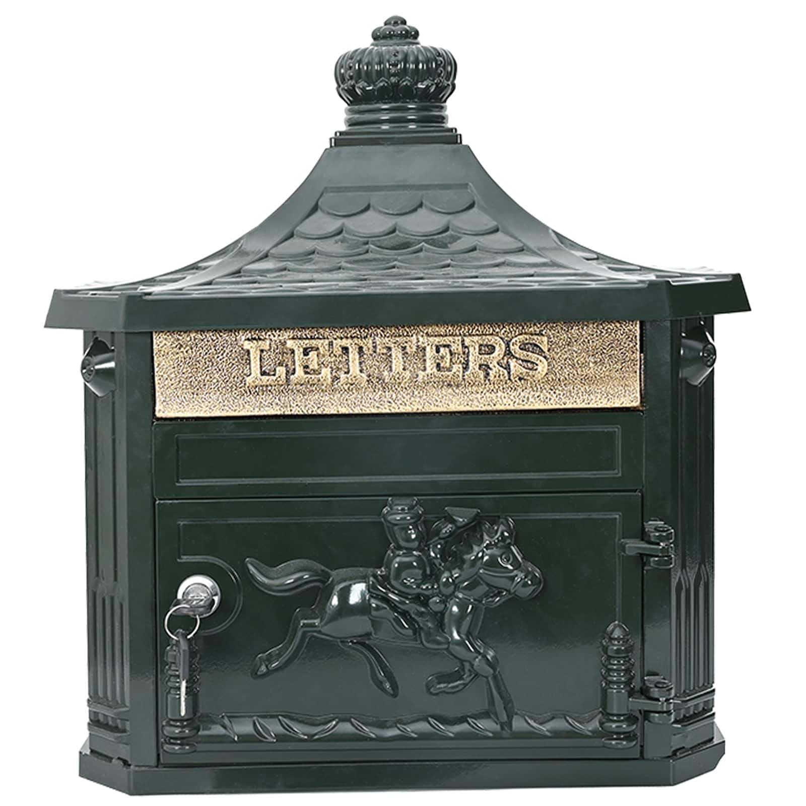 Wandmontierter Briefkasten 40,5 X 16 X 45 Cm Gussaluminium