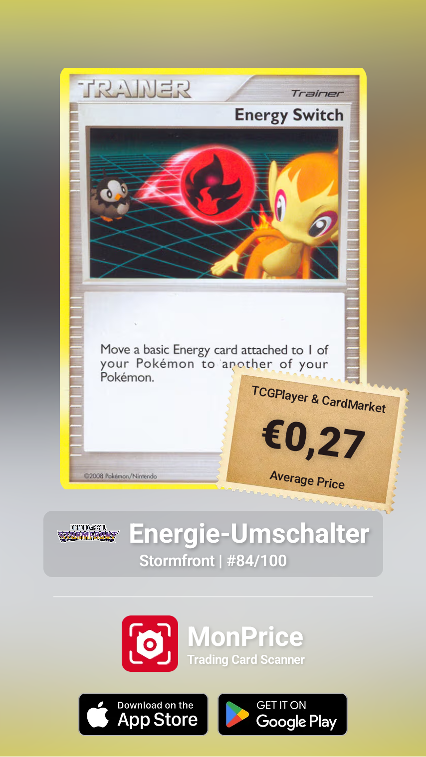 SAMMELKARTE Pokémon Energie Umschalter Deutsch