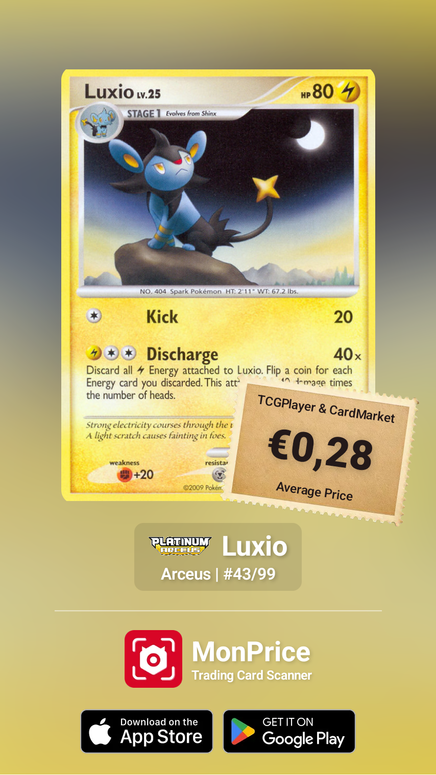 SAMMELKARTE Pokémon Luxio Deutsch