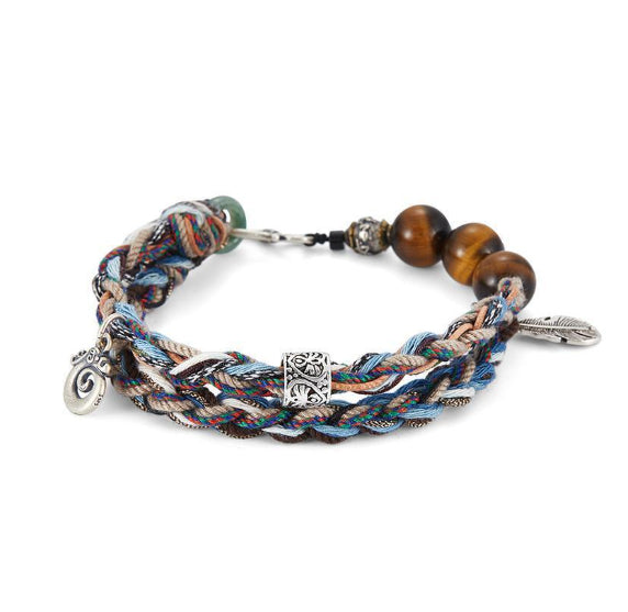 Handgeflochtenes Armband aus 925er Sterlingsilber für Damen und Herren