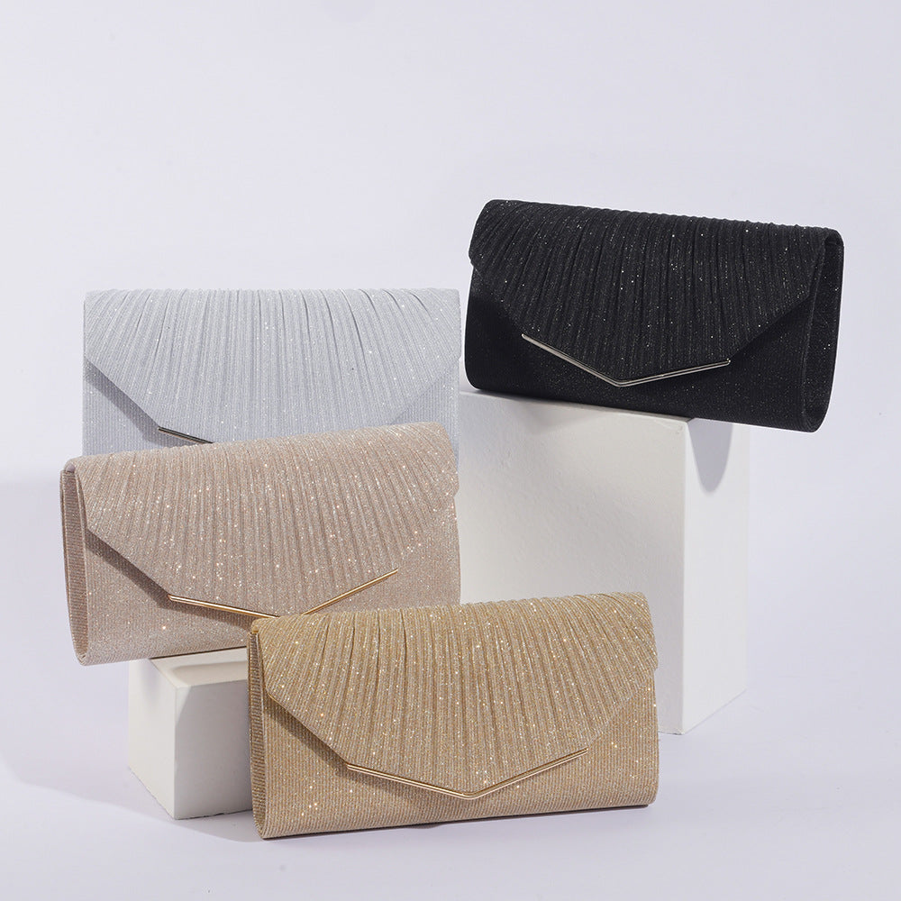 Vintage Damen-Abendclutch mit Überschlag und Kissenbezug, elegante Clutch für gesellschaftliche Anlässe, Partys und Bankette