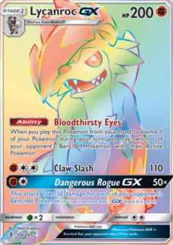 Spielkarte Pokemon Lycanroc Englisch kein Original
