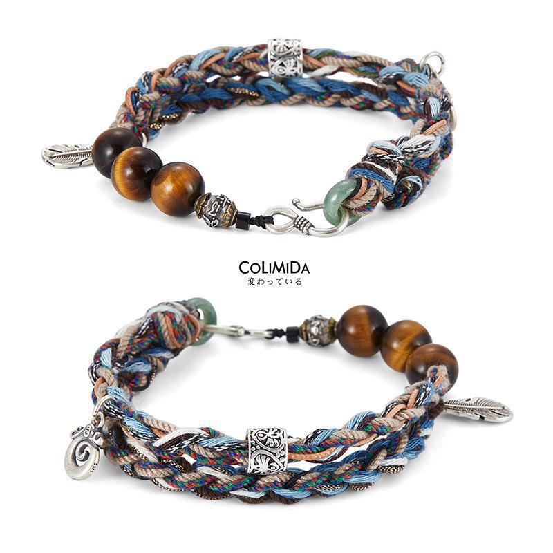 Handgeflochtenes Armband aus 925er Sterlingsilber für Damen und Herren