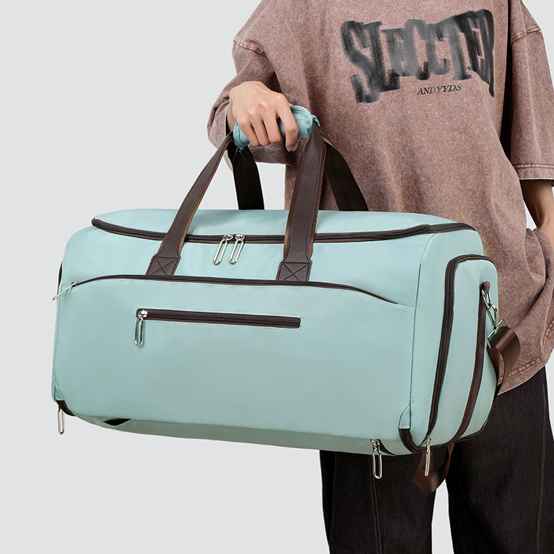 Vielseitige Sport- und Reisetasche mit Umhängetasche, getrennt für trockene und nasse Bereiche und multifunktionalem Design für Fitness