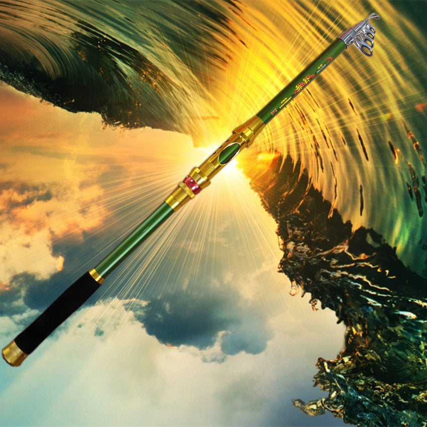 Glasfaser Angelrute Teleskoprute Super Hart