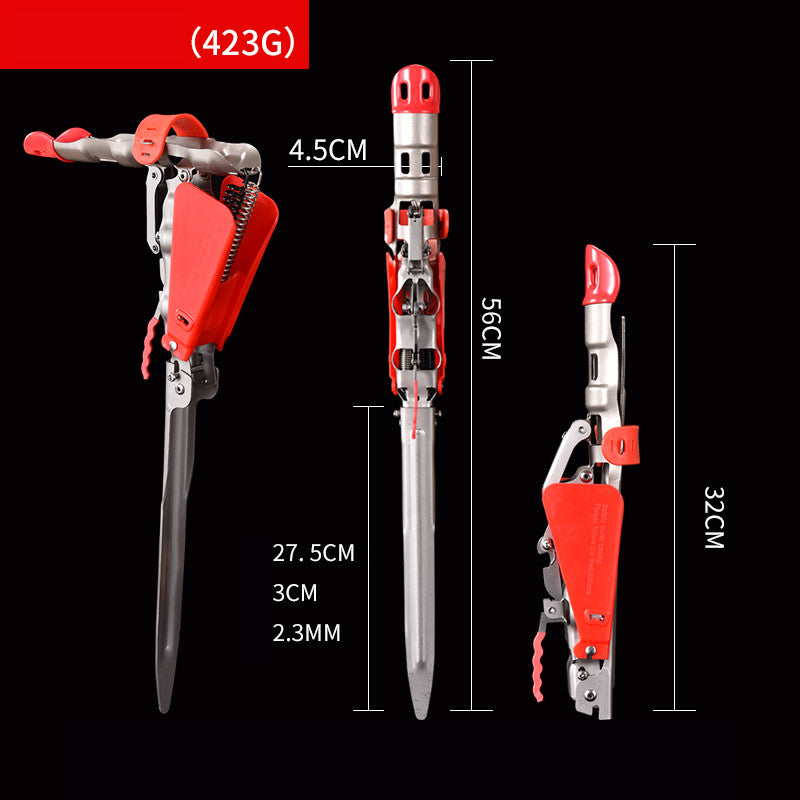 Automatischer, federgelagerter Angelrutenhalter aus Edelstahl