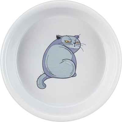 Trixie / Wasserschale Wütende Katze Grau