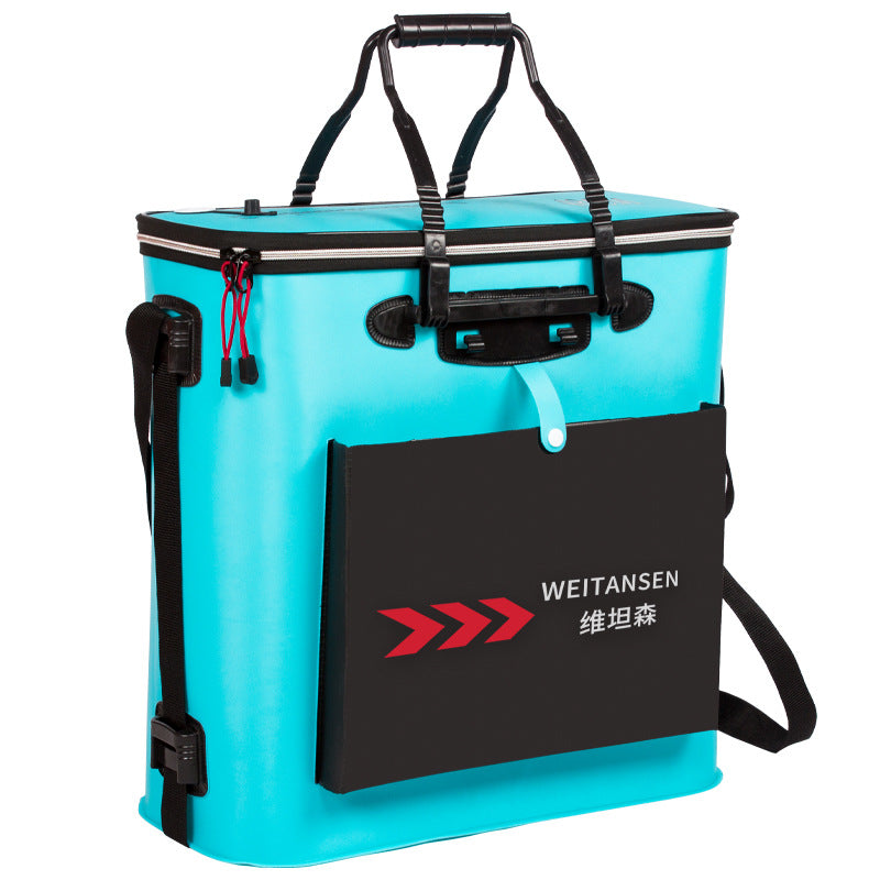 Faltbarer Lebendfisch-Eimer aus EVA – Wasserdichter Angeleimer 42×42×21 cm - Gut und Günstig Kaspar