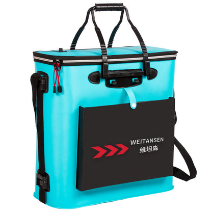 Faltbarer Lebendfisch-Eimer aus EVA – Wasserdichter Angeleimer 42×42×21 cm - Gut und Günstig Kaspar