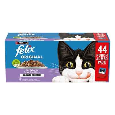 Felix Original In Gelee-Mix-Box Rindfleisch / Huhn / Thunfisch / Lachs