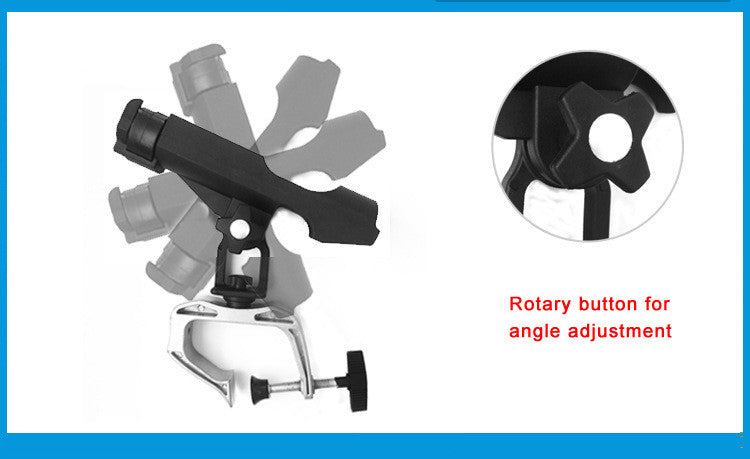 Verstellbarer Angelruten-Halter mit Schraubzwinge