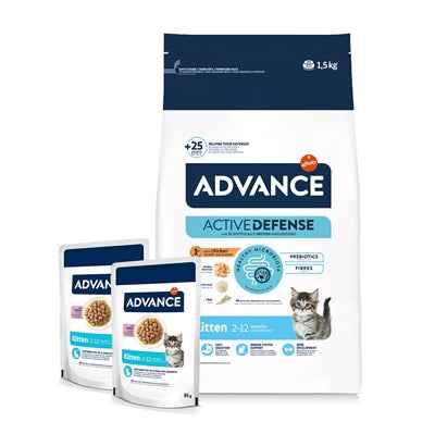 Advance Katze Kätzchen Huhn / Reis + 2 Beutel Huhn
