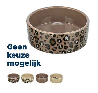 Trixie Futter / Trinknapf Leo Katze Keramik Panther Print Assorti