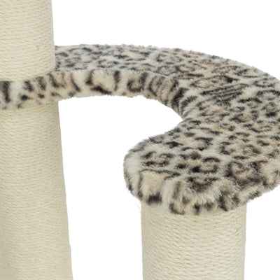 Trixie Leo Panther Print Kratzbaum Rund Creme