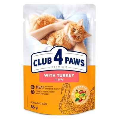 Club 4 Paws Premiumbeutel Für Erwachsene Truthahn In Gelee