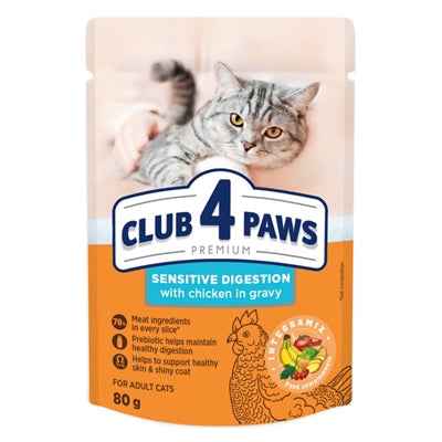 Club 4 Paws Premium Adult Sensitive Digestion Pouch Huhn In Sauce