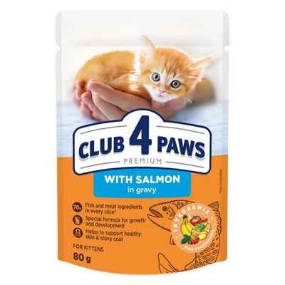 Club 4 Paws Premium Kitten Pouch Lachs In Sauce
