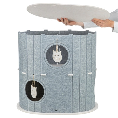 Trixie Wollfilz Laufstall Mara Oval Sand/Grau