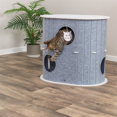 Trixie Wollfilz Laufstall Mara Oval Sand/Grau