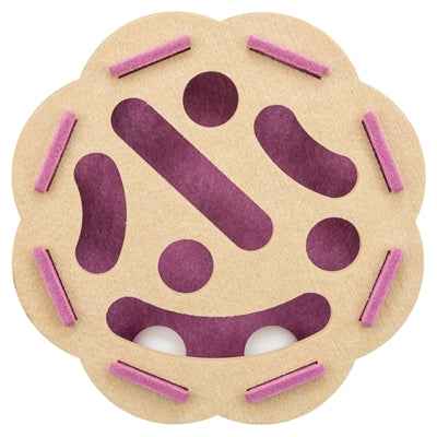 Trixie Loch'n'roll Blumenfilz Rosa/Beige
