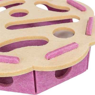 Trixie Loch'n'roll Blumenfilz Rosa/Beige