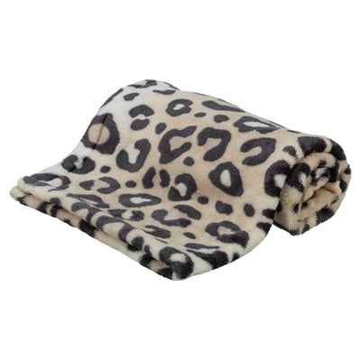 Trixie Hundedecke Leo Soft Plüsch Panther Print Creme