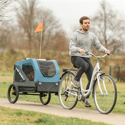 Trixie Fahrradanhänger Bis 35 Kg Blau / Grau