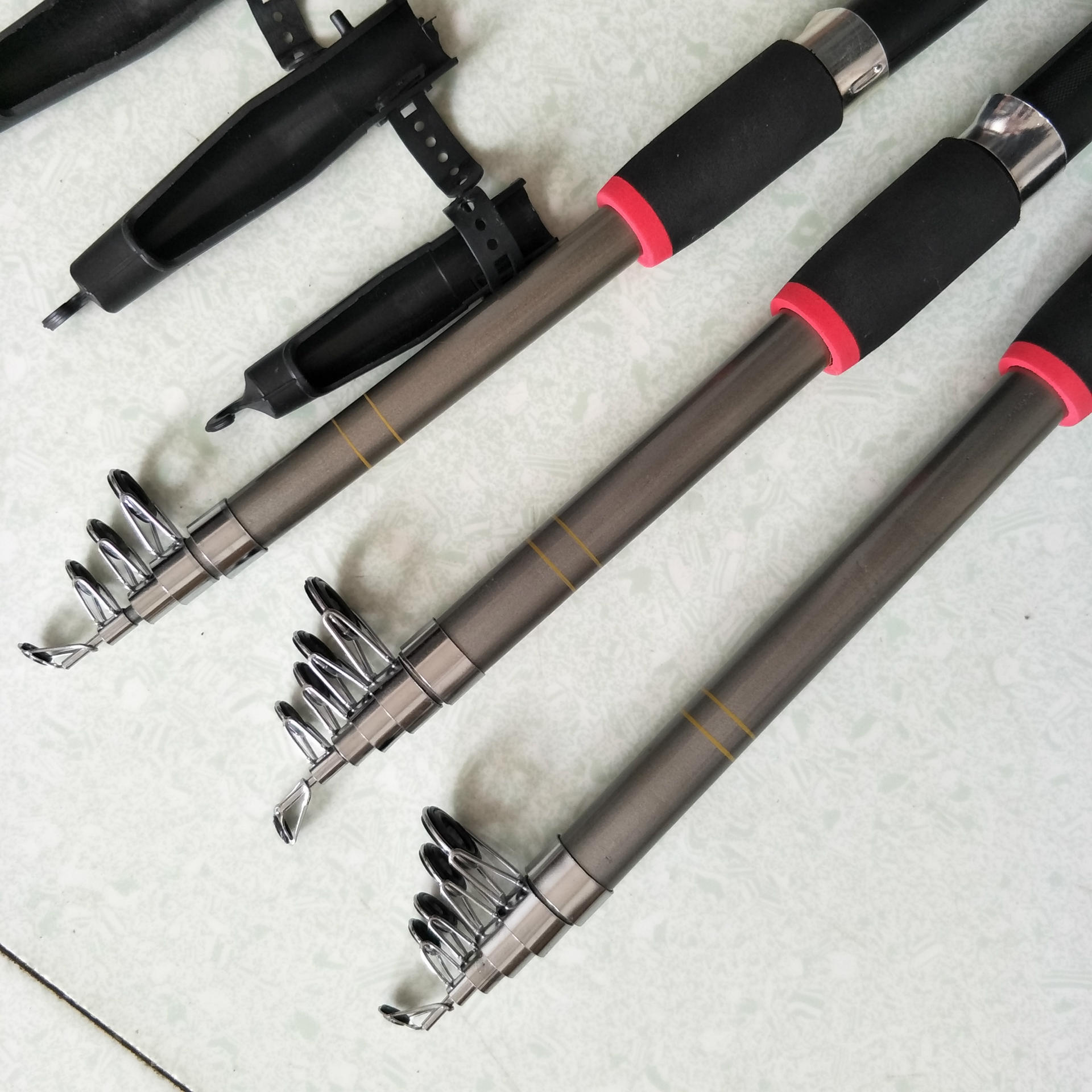 Meeresangelrute Teleskoprute Super Hart mit Rollenhalter