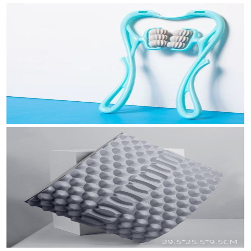 Multifunktionales manuelles Nackenmassagegerät mit sechs Rollen zur Linderung von Massageproblemen