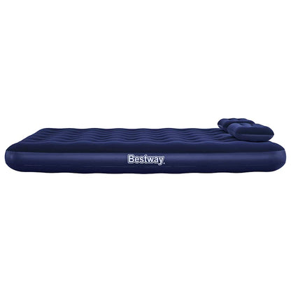 Bestway Luftbett Mit Kissen & Luftpumpe Beflockt 203×152×22 Cm 67374