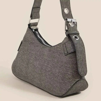Fame Denim Belt Accent Schultertasche