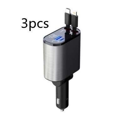 Metall-Autoladegerät 100W Superschnellladung Kfz-Zigarettenanzünder USB- und Typ-C-Adapter