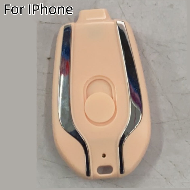 1500mAh Mini-Notfall-Powerbank mit Schlüsselanhänger und Typ-C-Anschluss, ultrakompakter Mini-Akku mit Schnellladefunktion