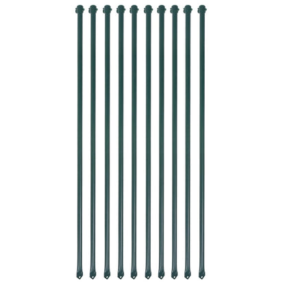 Pflanzstäbe 10 Stk. Metall Grün