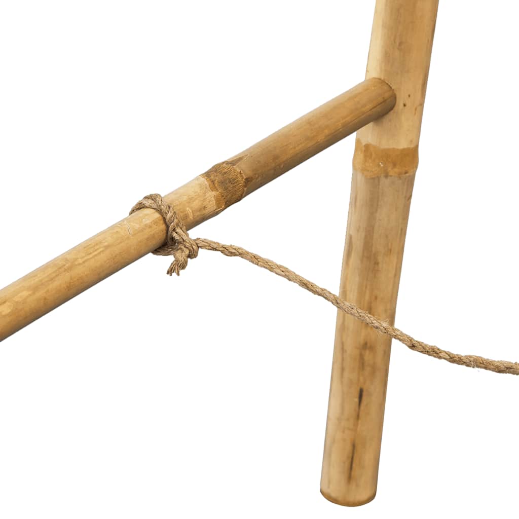 Doppel-Handtuchleiter Mit Fünf Bambussprossen 50 X 160 Cm