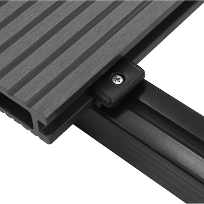 Terrassendiele 4 Pcs Grau Wpc