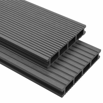 Terrassendiele 4 Pcs Grau Wpc