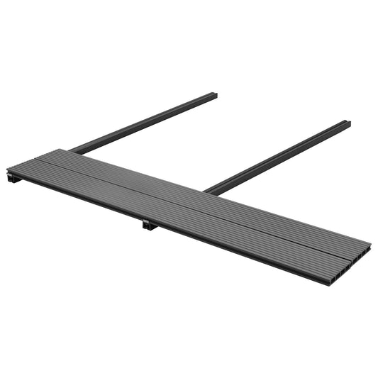 Terrassendiele 4 Pcs Grau Wpc