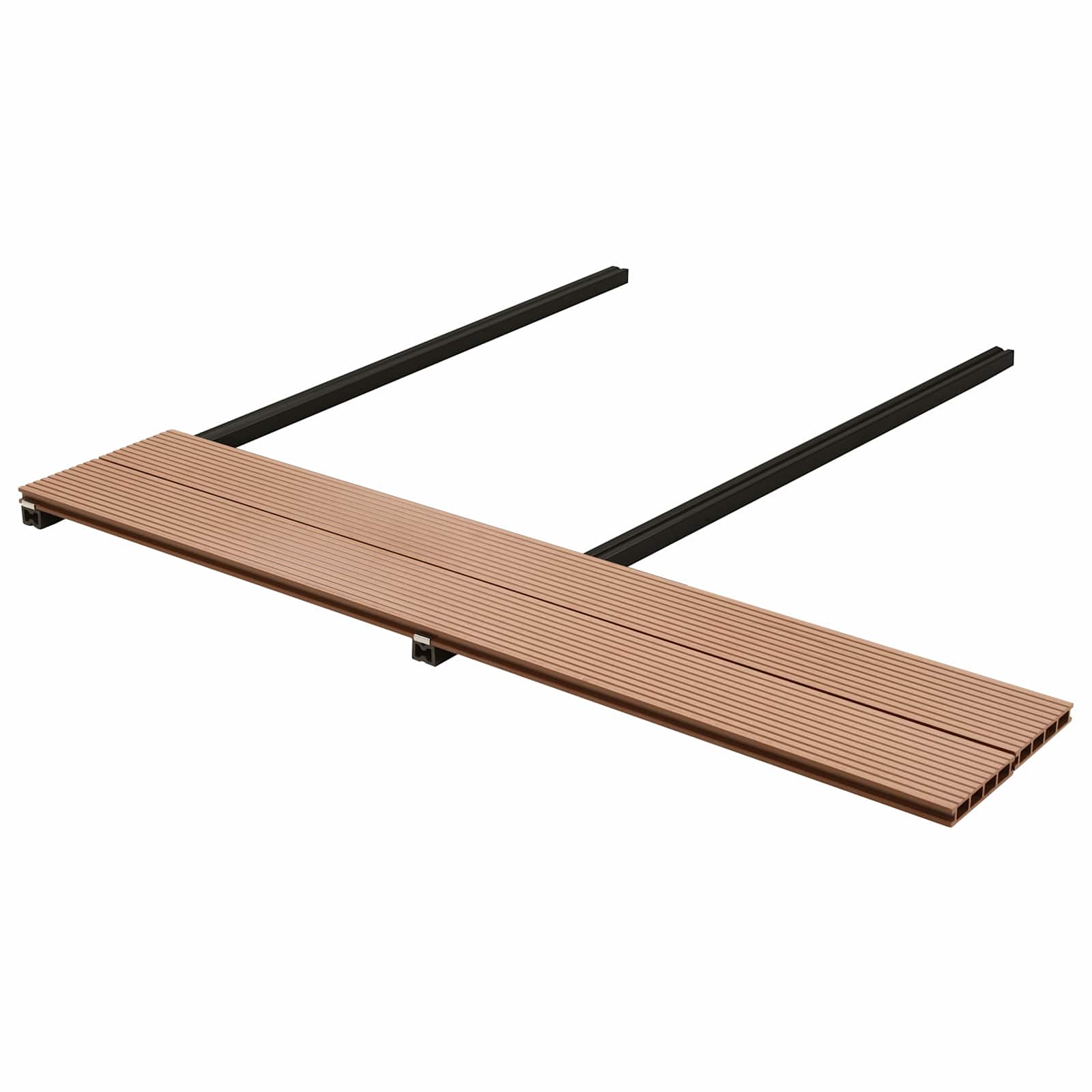 Terrassendiele 4 Pcs Braun Wpc