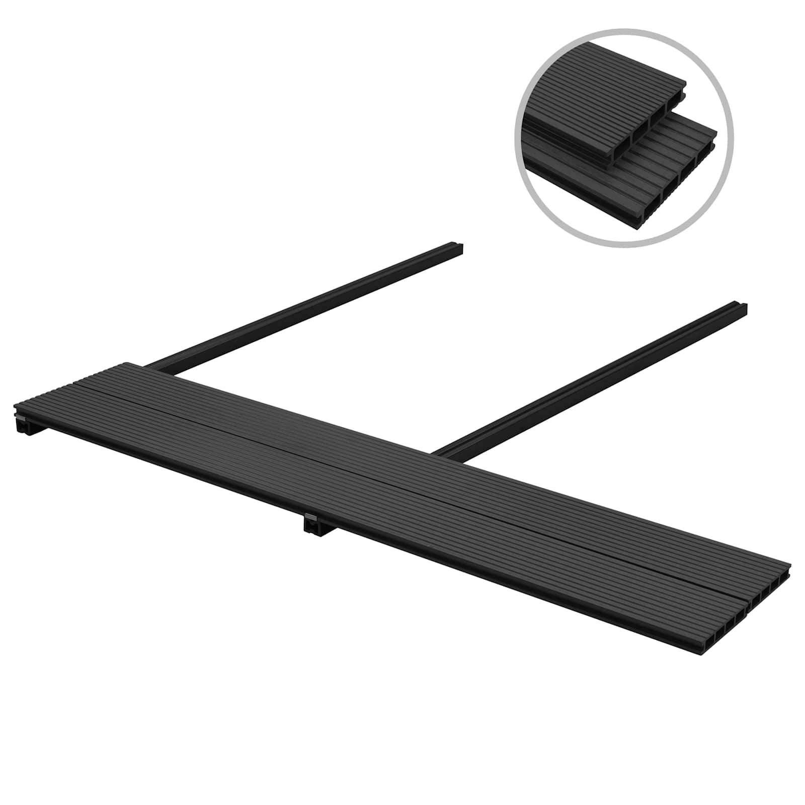 Terrassendiele 4 Pcs Anthrazit Wpc