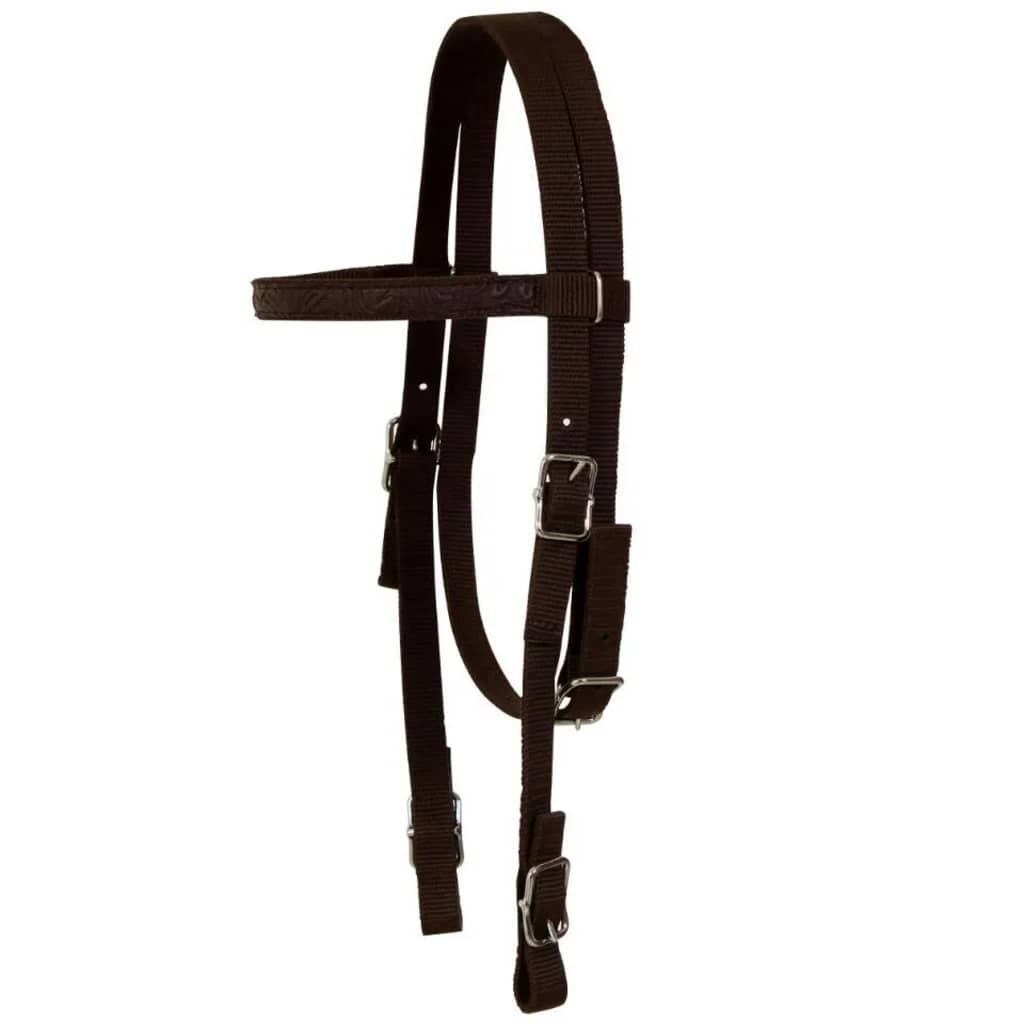 Western-Sattel, Halfter & Brustblatt Echtleder 15"
