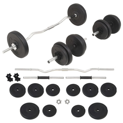 Langhantel +2 Kurzhantelset 30,5Kg