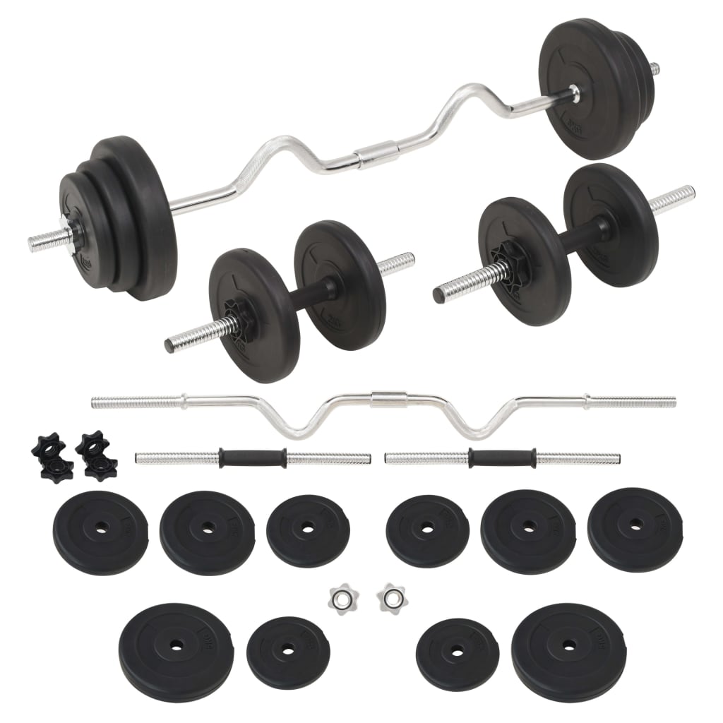 Langhantel +2 Kurzhantelset 30,5Kg