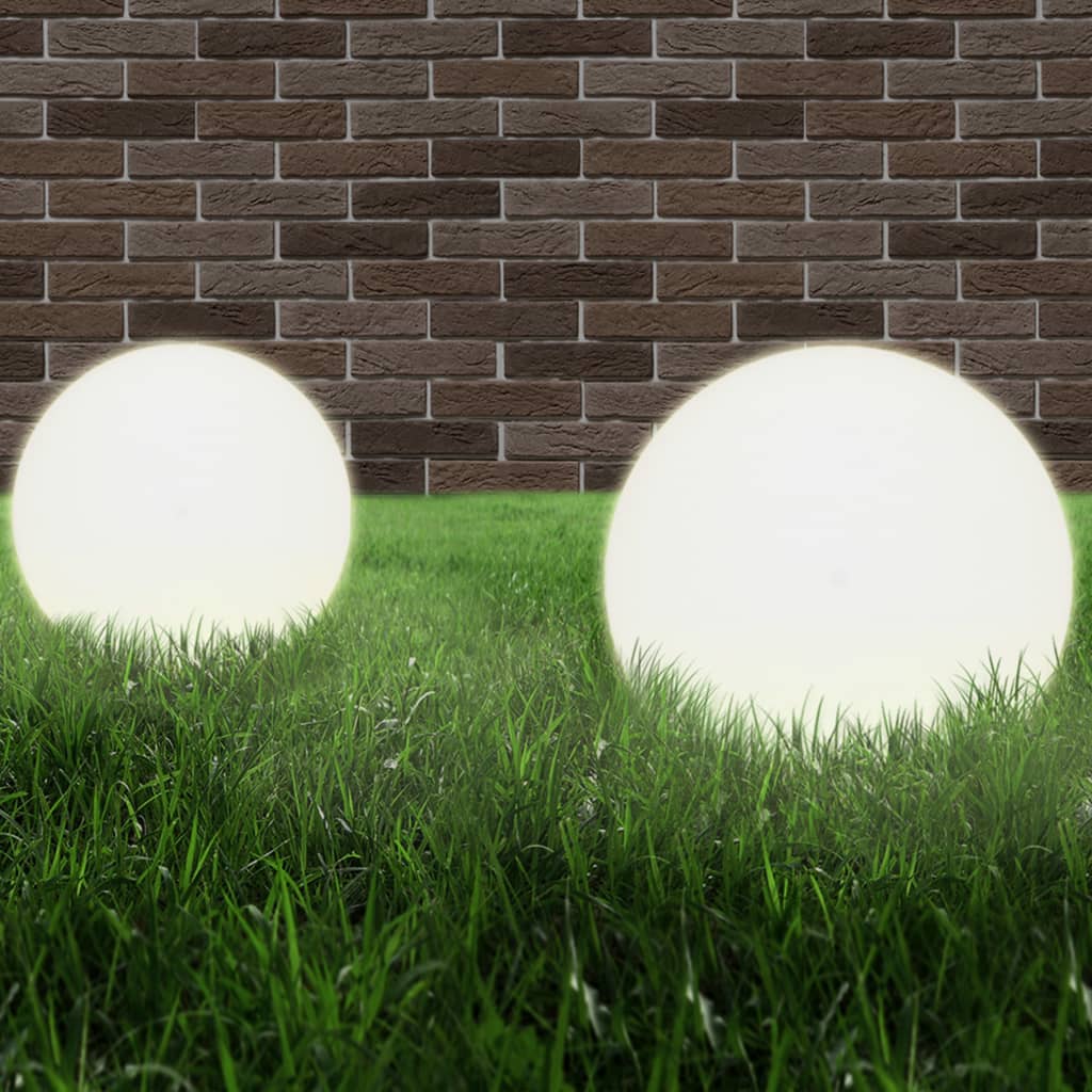 Led-Gartenleuchten 2 Stk. Kugelförmig Pmma