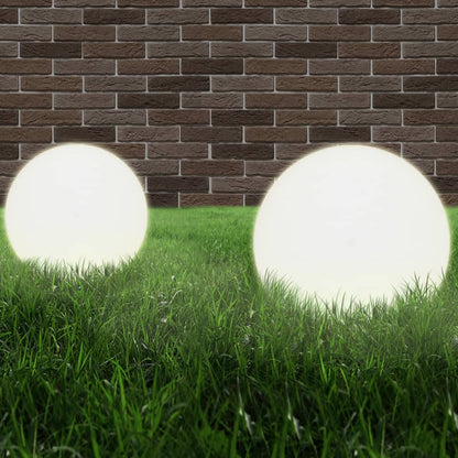 Led-Gartenleuchten 2 Stk. Kugelförmig Pmma